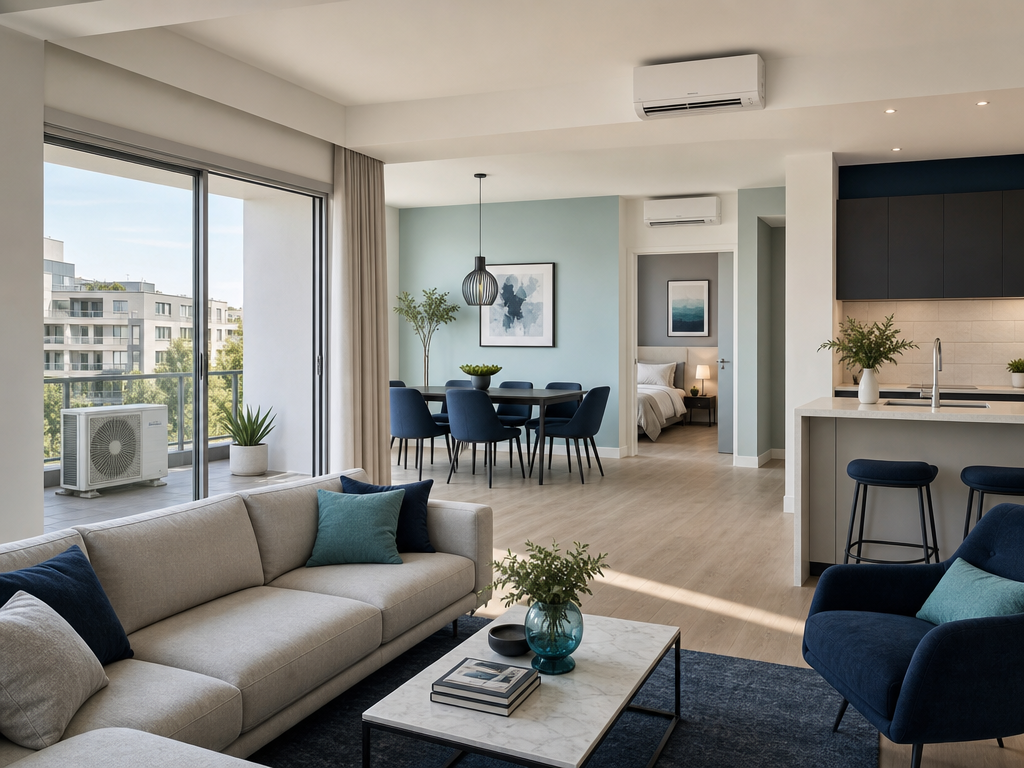 Climatisation multisplit installée dans un intérieur résidentiel