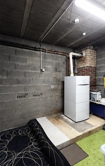 Avant : ancienne chaudière gaz Viessmann dans le local technique